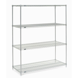 Picture of Global Industrial 14427Z 42 x 14 x 74 in. Nexel Poly-Z-Brite Wire Shelving&#44; Clear
