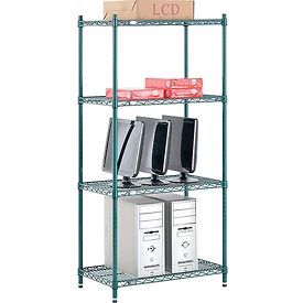 Picture of Global Industrial 18306G 30 x 18 x 63 in. Nexel Poly-Z-Brite Wire Shelving, Green