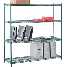 Picture of Global Industrial 18606G 60 x 18 x 63 in. Nexel Poly-Z-Brite Wire Shelving, Green