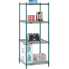 Picture of Global Industrial 24246G 24 x 24 x 63 in. Nexel Poly-Z-Brite Wire Shelving, Green