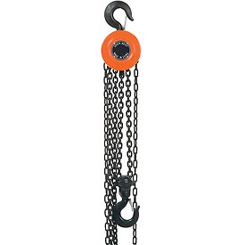 10 ft. Manual Chain Hoist Lift - Orange - Capacity 2000 Pound