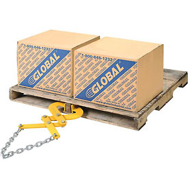 Global Industrial 132600 Pallet & Container Grabber with Pallet & Skid Puller, Orange - Capacity 5000 lbs