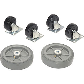 Picture of Global Industrial 330cp47 Replacement Caster Kit for Global Wood & Steel Deck Narrow Aisle Platform Trucks