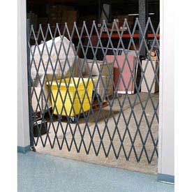 Global Industrial 600780 6.5 x 8 ft. Single Folding Security Gate, Gray -  GLOBAL INDUSTRIES