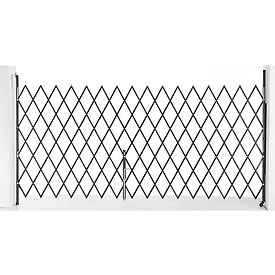 Global Industrial  Single Folding Security Gate - Gray - 7.5 x 6.5 ft.