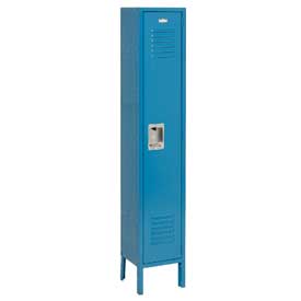 Global Industrial 254113BL 12 x 18 x 60 in. Single Tier Infinity Locker with 1 Door Ready to Assemble, Blue