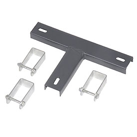 Global Industrial 603130 T-Splice with 3 Joint Brackets, Gray