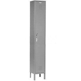Global Industrial 652040GY 12 x 18 x 72 in. Single Tier Capital Locker with 1 Door Ready to Assemble, Gray