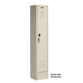 Global Industrial 652064TN 12 x 18 x 60 in. Single Tier Paramount Locker with 1 Door Ready to Assemble, Tan