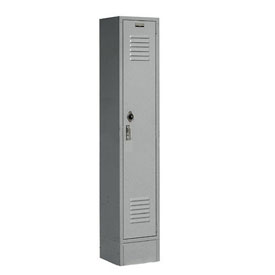 Single Tier Paramount Locker with 1 Door Ready to Assemble - Gray - 12 x 12 x 72 in.