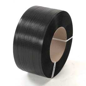 Polypropylene Strapping - Black - 9000 ft - Hand-Grade - 250 lbs Tensile Strength