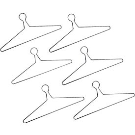 Heavy Duty Closed Loop Coat Hangers - Chrome - Pack of 6 - Anti-Theft Design