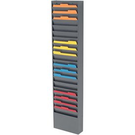 Medical Chart Hanging Wall File Holder - Gray