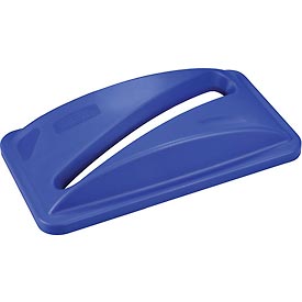 Paper Recycling Lid - Blue - Fits 23 Gallon Slim Trash Container - Durable Plastic