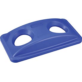 Bottles & Cans Recycling Lid - Blue - 23 Gallon Container Compatible - Durable Design
