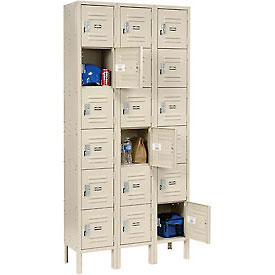 Six Tier Infinity Locker with 18 Door Assembled - Tan