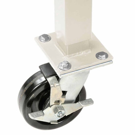 5 in. Phenolic Swivel Casters with Brakes - Tan