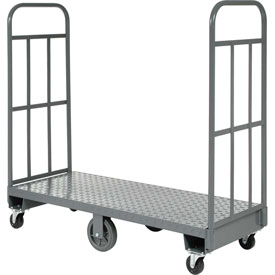 Global Industrial  Best Value Steel Deck High-End Narrow Aisle U-Boat Platform Truck - 60 x 16 in. - 1500 lbs