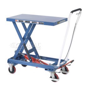 Mobile Scissor Lift Table - Blue - 39 x 20 in. - 1650 lbs Capacity