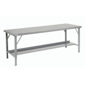 Heavy-Duty Extra Long Folding Assembly Workbench - Gray