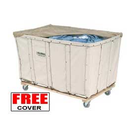 Global Industrial 241306 Best Value Canvas Basket Bulk Truck, 24 Bushel -  GLOBAL INDUSTRIES