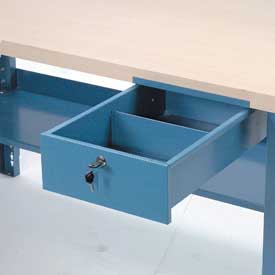 Global Industrial 606797BL Steel Bench Drawer with Lock