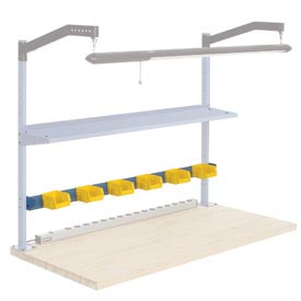 Global Industrial 606941 48 in. Bin Rail, Blue