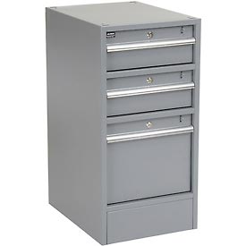 Global Industrial 606960 Premium 3 Drawer Workbench Pedestal with Built-In Base
