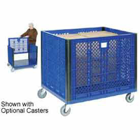 Global Industrial 603087 Easy Assembly Vented Wall Bulk Container, 39.25 x 31.5 x 29 in.