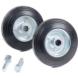 Replacement Wheels for 24in. Blower Fan - Black - Set of 4 - Durable Design