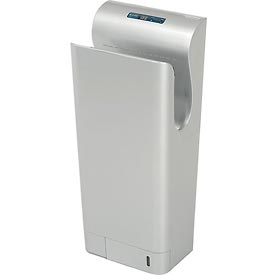 Global Industrial AK2030-1 High Velocity Vertical Hand Dryer, Silver