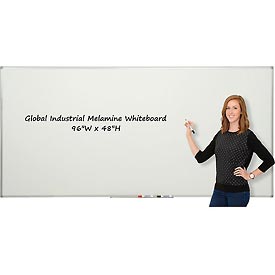 Bi-Silque Visual Communication Products MA2112170MV Melamine Dry Erase Whiteboard - Double Sided, 4 x 8 ft.