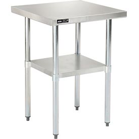 Global Industrial 319054 Stainless Steel Workbench with Undershelf, 24 x 24 in. - 18 Gauge