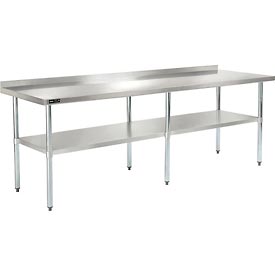 Stainless Steel Workbench - Silver - 96 x 30 in. - Durable Design
