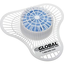 689GG Global Industrial Non-Para Extra Strength Urinal Screen, Cherry - 12 Screens & Case