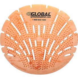 624GG Global Industrial Urinal Screen, Citrus - 10 Screens & Case