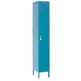 Paramount Locker Single Tier - 1 Door Assembled - Blue - 12 x 18 x 72 in.