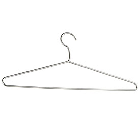 Chrome Plated Coat Hangers - Gray - Pack of 6 - Durable Design