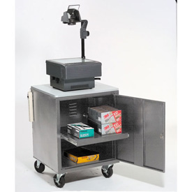 Global Industrial 241659GY Gray Security Audio Visual Cart, 500 lbs