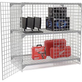 Picture of Global Industrial 184101 Wire Mesh Security Cage - Ventilated Locker&#44; 60 x 36 x 60 in.