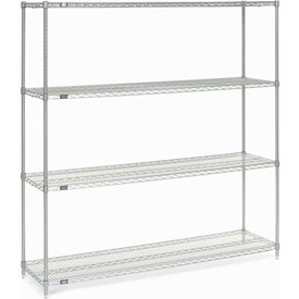 Picture of Global Industrial 18728C Nexel Chrome Wire Shelving, 72 x 18 x 86 in.