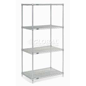 Picture of Global Industrial 21308C Nexel Chrome Wire Shelving, 30 x 21 x 86 in.