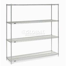 Picture of Global Industrial 21548C Nexel Chrome Wire Shelving, 54 x 21 x 86 in.