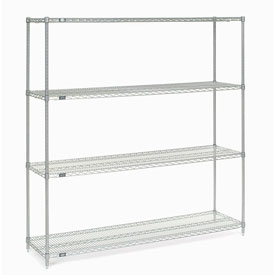 Picture of Global Industrial 21608C Nexel Chrome Wire Shelving, 60 x 21 x 86 in.