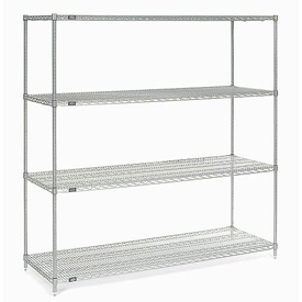 Nexel Chrome Wire Shelving - Chrome - 72 x 30 x 86 in.