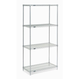 Nexel Chrome Wire Shelving - Chrome - 36 x 36 x 86 in.