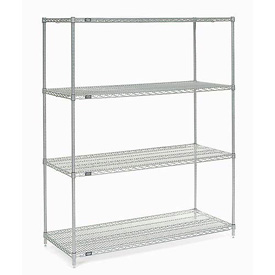 Nexel Chrome Wire Shelving - Chrome - 60 x 36 x 86 in.