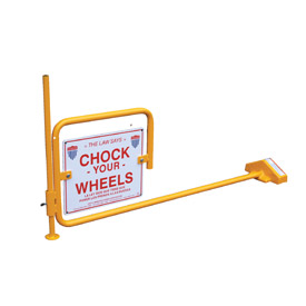 FRC-2 Railroad Flag Rail Car Chock with Chock Your Wheels Sign