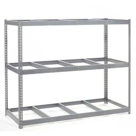Wide Span Rack with 3 Shelves No Deck - Gray - 96 x 24 x 84 in.
