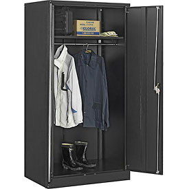 Wardrobe Cabinet Easy Assembly - Black - 36 x 24 x 72 in.